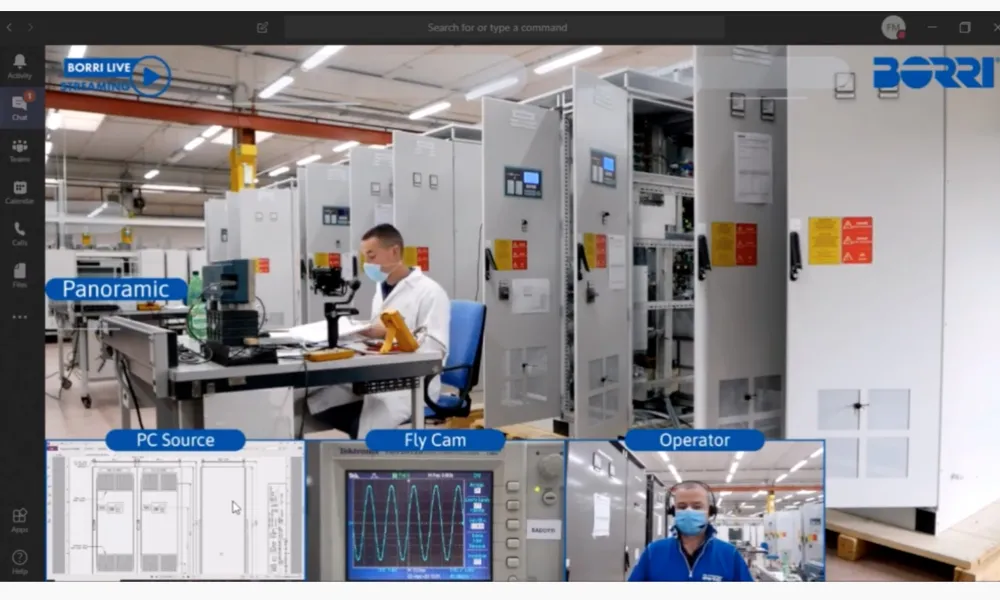 Teste de fabrica (FAT) prin Live Streaming - inovatie BORRI